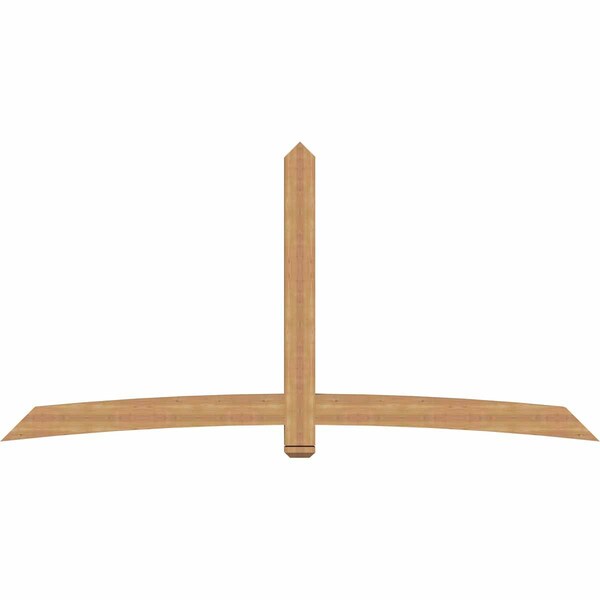 Ekena Millwork Bellingham Timber Gable Bracket, Western Red Cedar, 108"W x 54"H x 3 1/2"D x 5 1/2"F, 12/12 Pitch GBW108X54X0406BEL00SWR - main